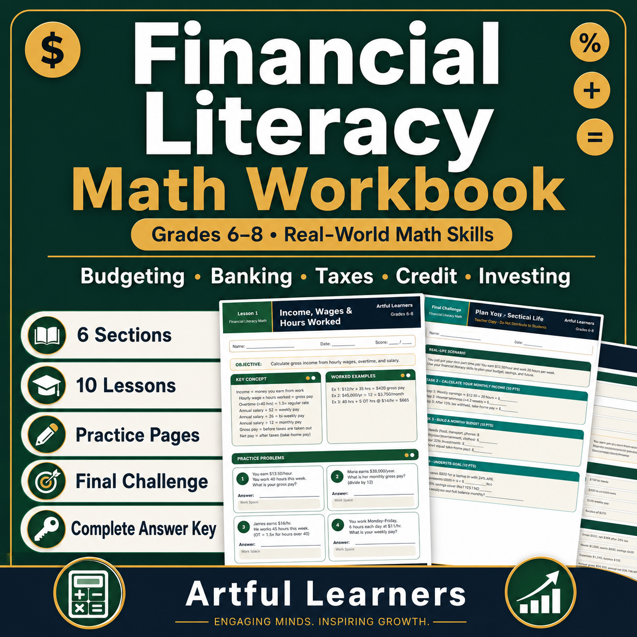 Financial Literacy Math Workbook
